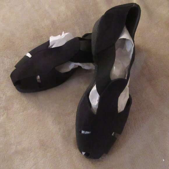 Aerosoles New Black Stretch Fisherman Sandals SIze 6B - Picture 4 of 7
